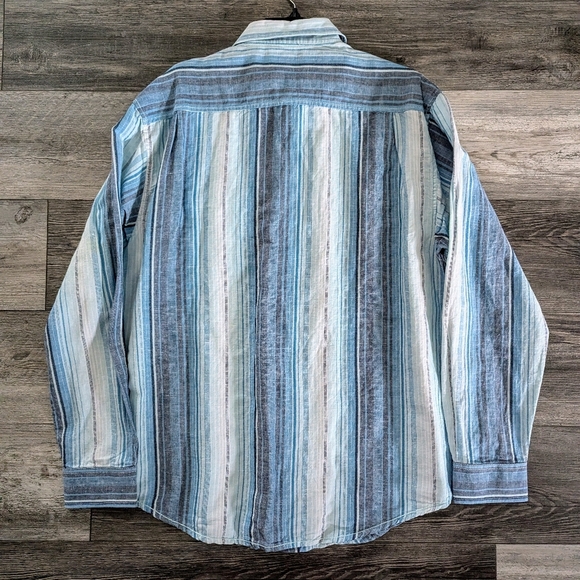Blue Striped Men's Shirt - Picture 3 of 5